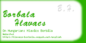 borbala hlavacs business card