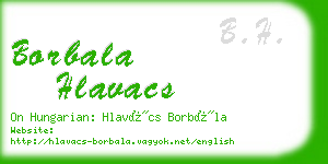 borbala hlavacs business card